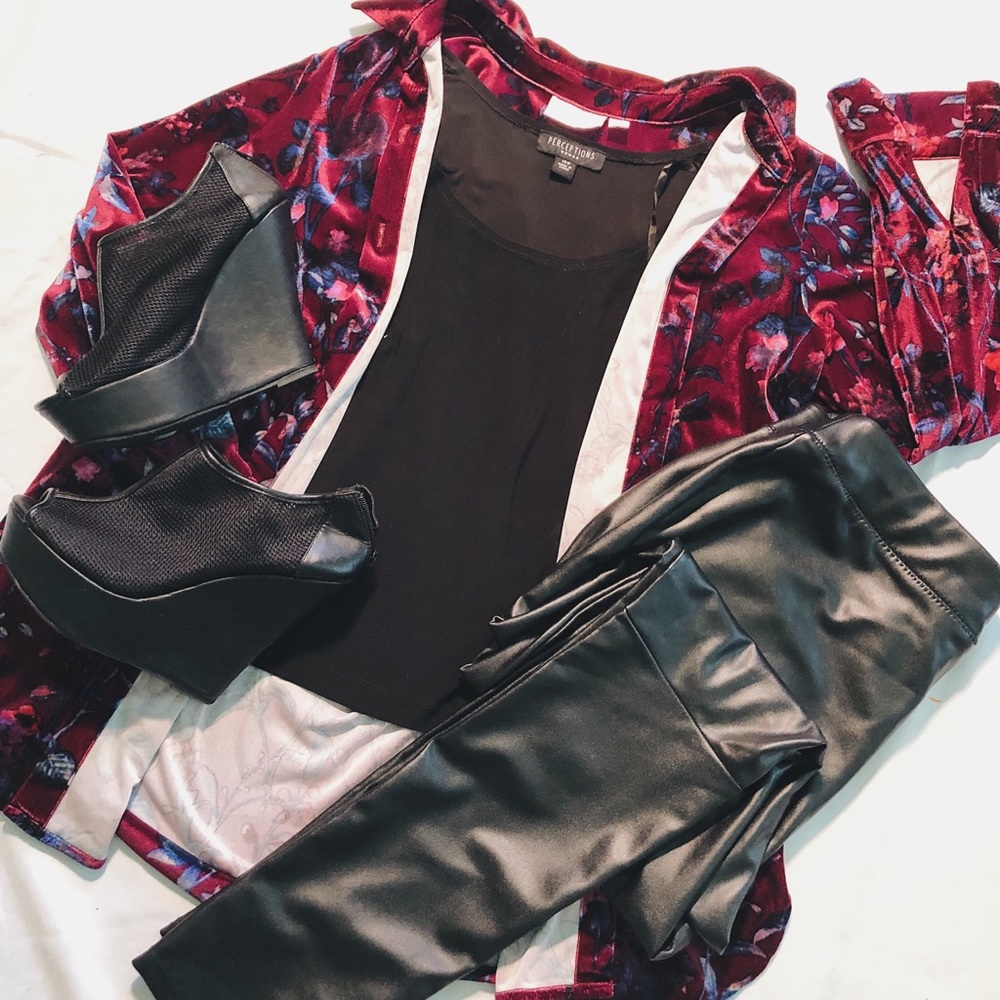 Velvet Button Down Top